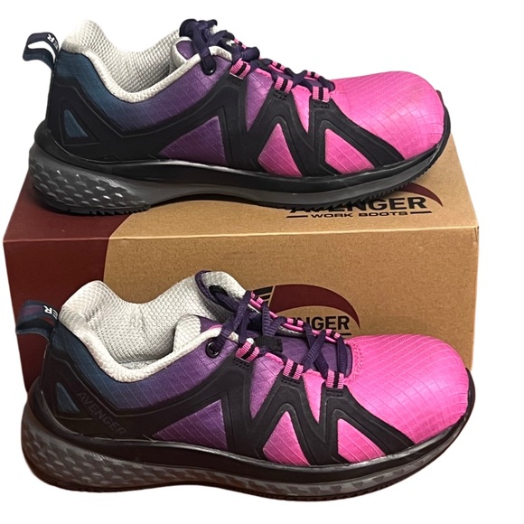 Women’s Avenger Work Boots North Haven Pink/Purple Size 6.5 - Picture 1 of 11